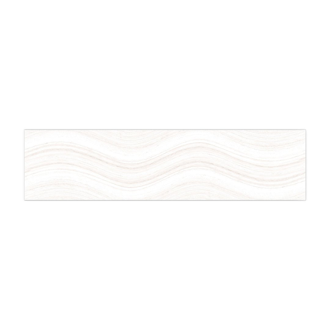 Ocean Wave Ice White, 6" x 24" - Porcelain Tile - view 4