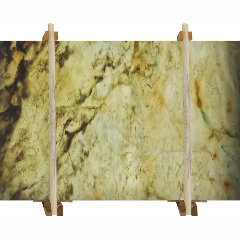 Oliva White Bookmatching Polished Marble Slab