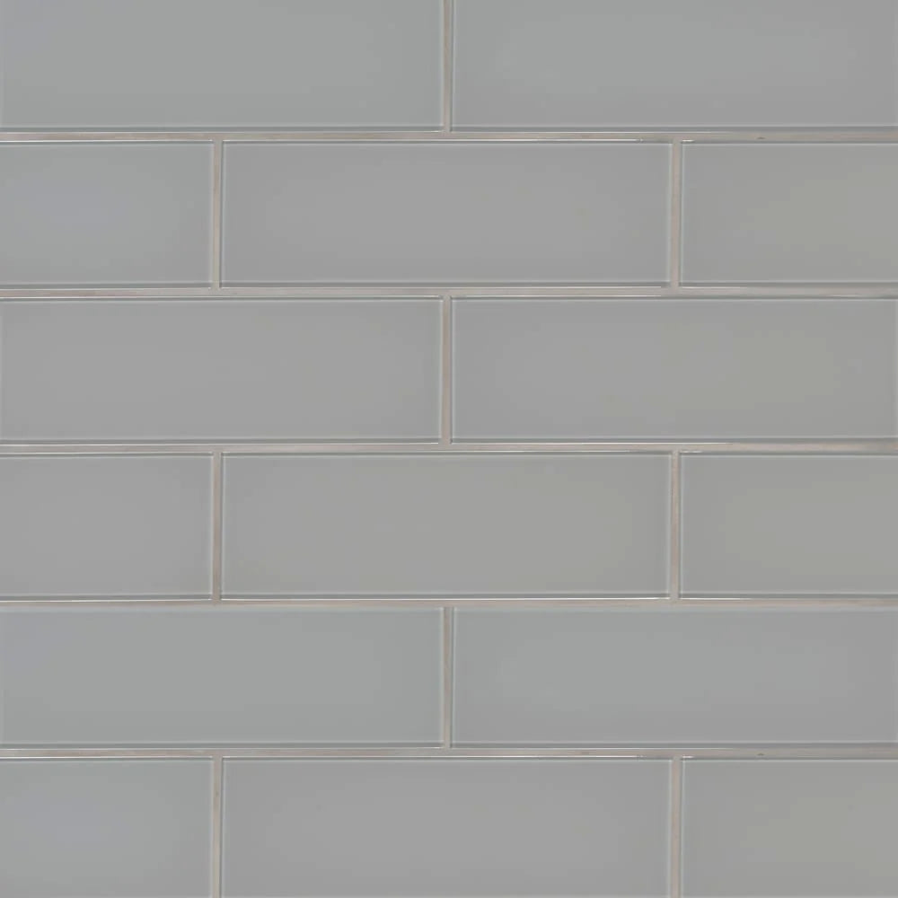 MSI Oyster Gray Glass Subway Tile 4"x12"