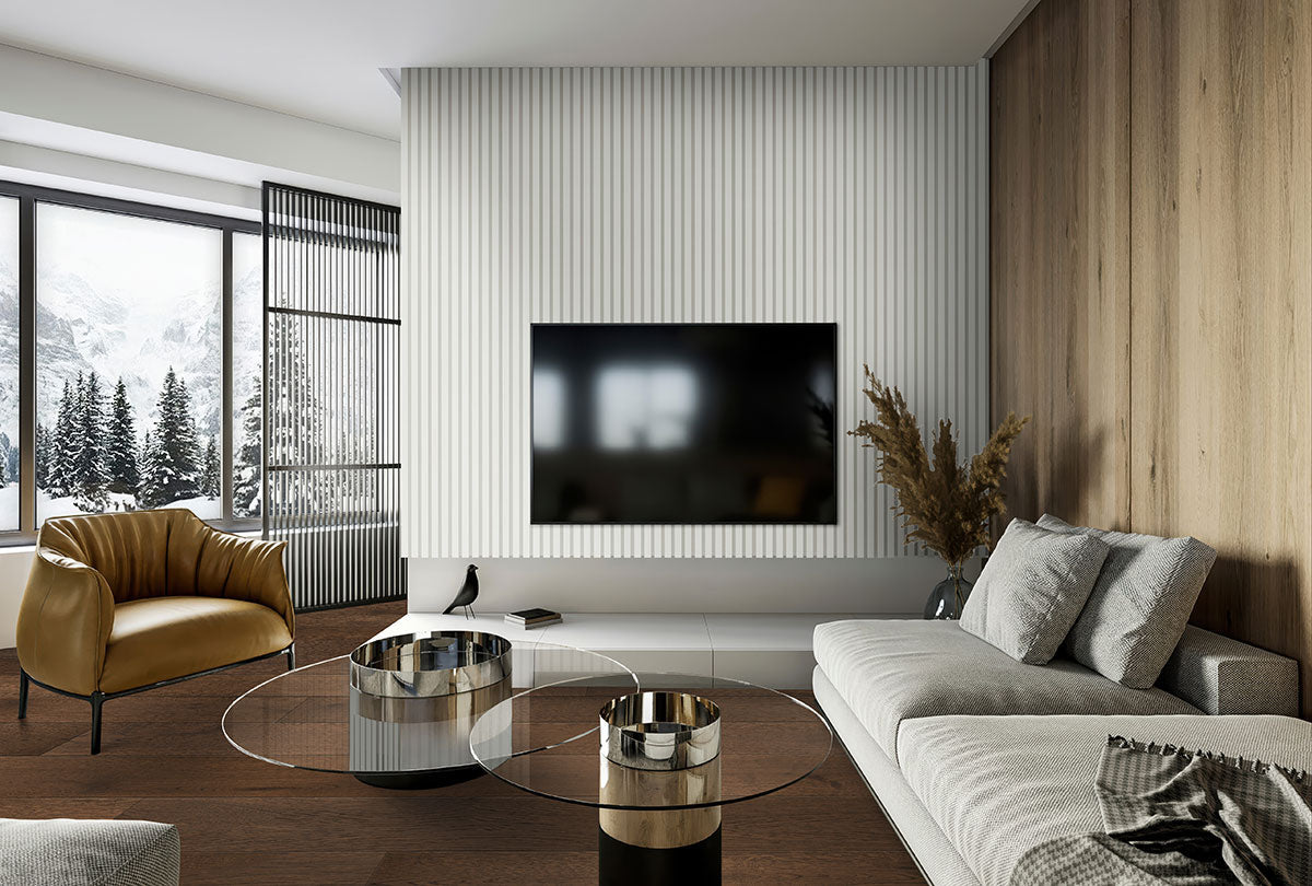MSI White Acoustic Slat Wall Panel