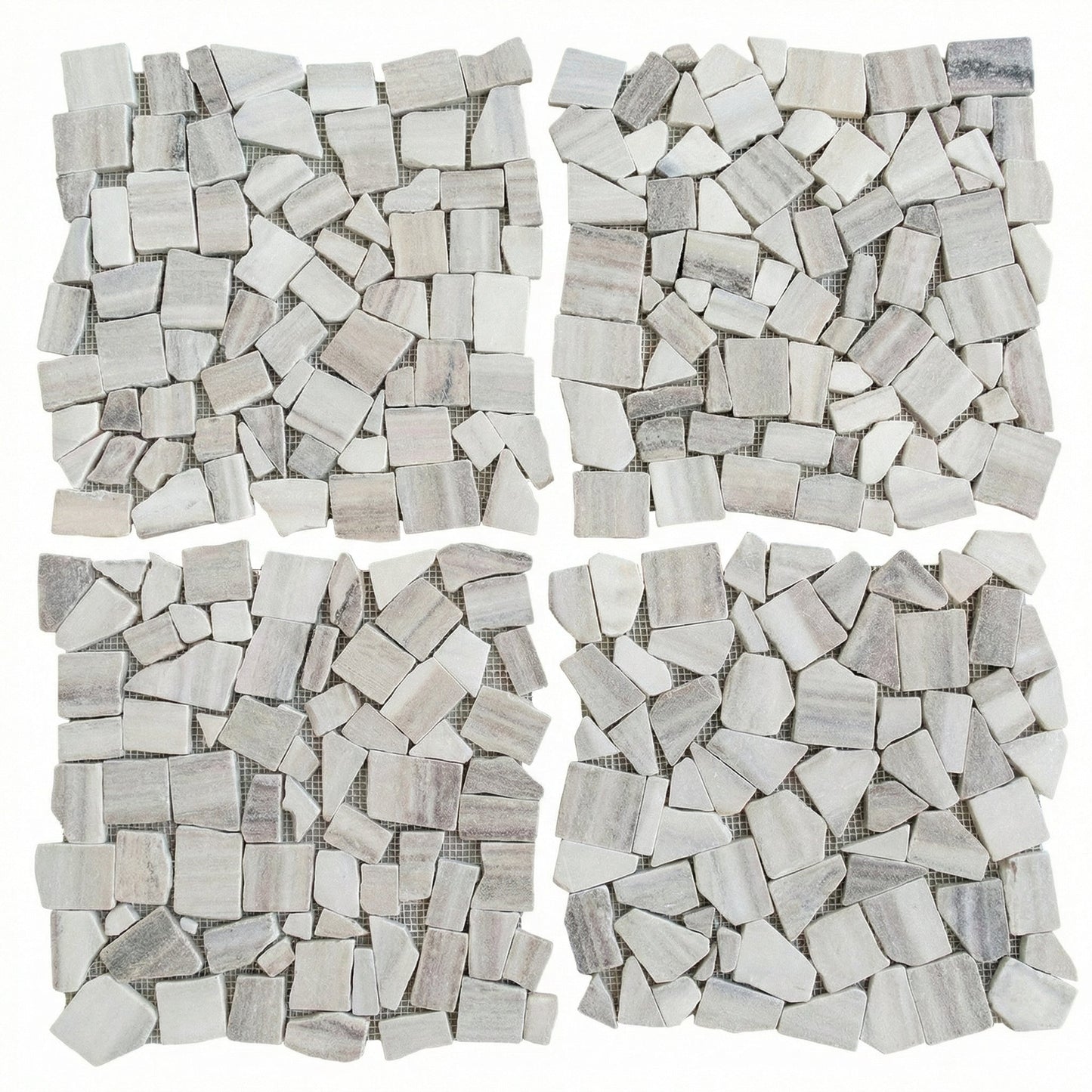 Palissandro Marble Palladiana Honed on 12" x 12" Mesh Mosaic Tile