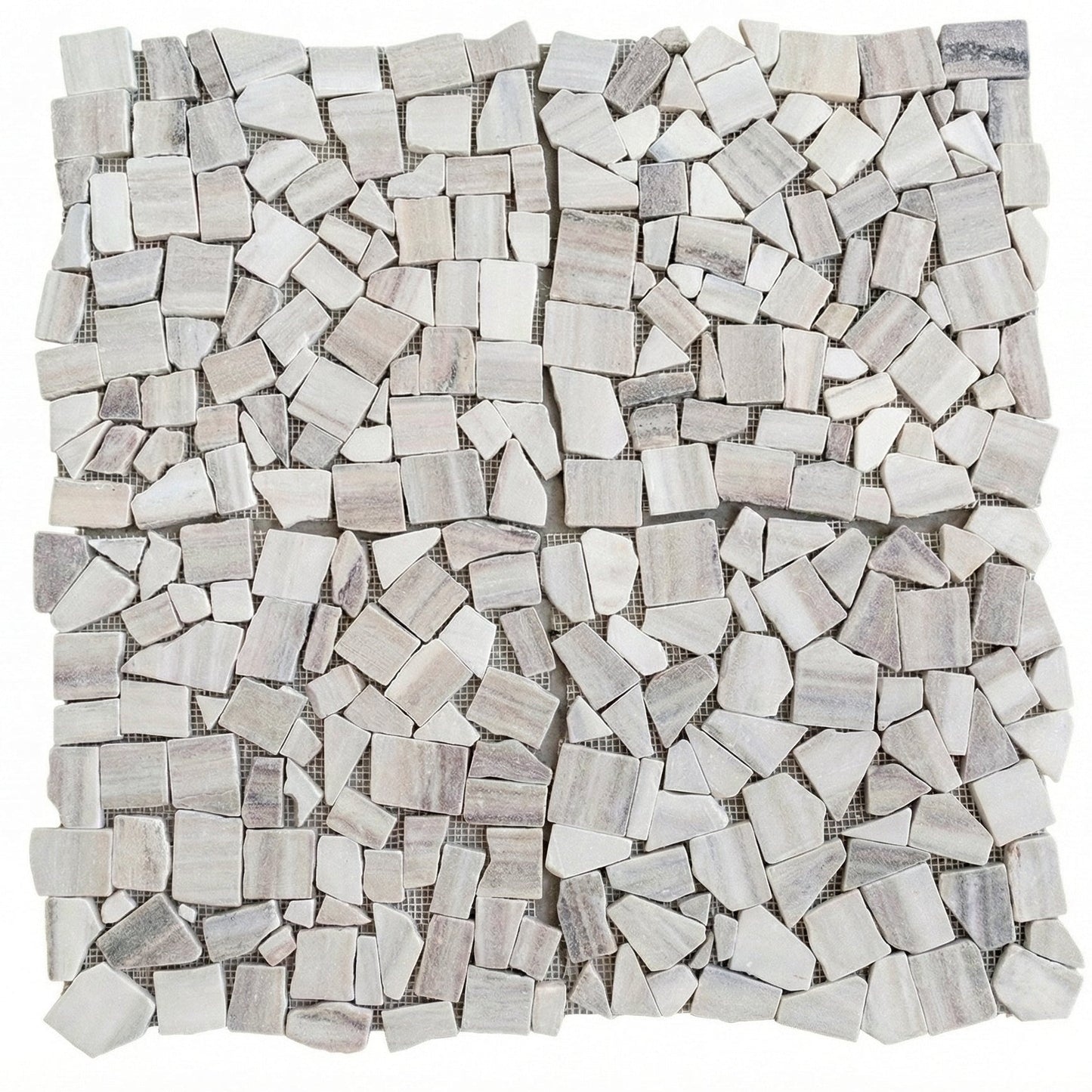 Palissandro Marble Palladiana Honed on 12" x 12" Mesh Mosaic Tile