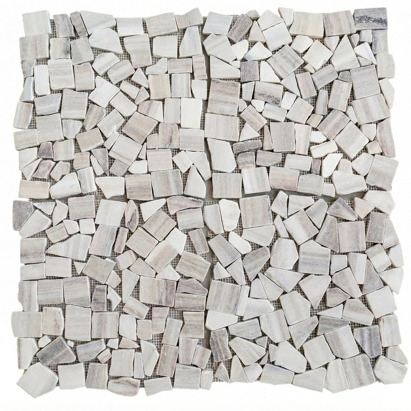 Palissandro Marble Palladiana Honed on 12" x 12" Mesh Mosaic Tile