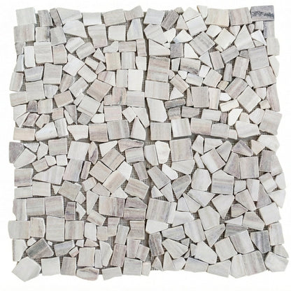 Palissandro Marble Palladiana Honed on 12" x 12" Mesh Mosaic Tile