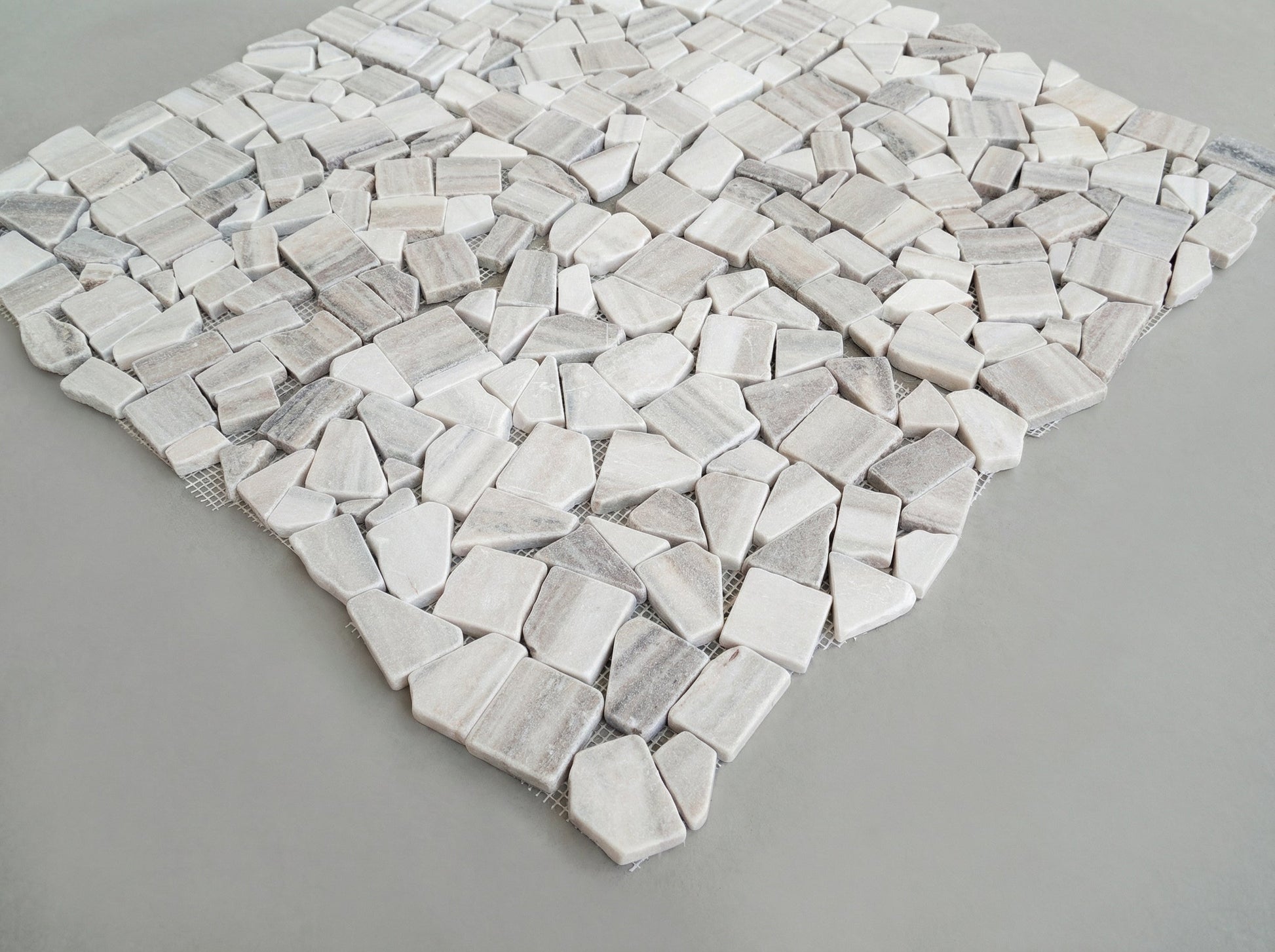 Palissandro Marble Palladiana Honed on 12" x 12" Mesh Mosaic Tile