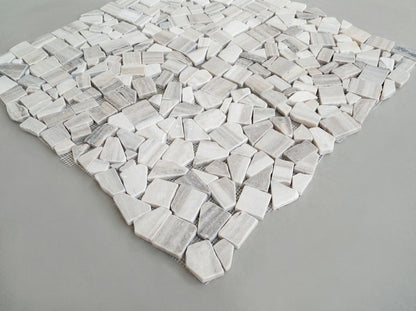 Palissandro Marble Palladiana Honed on 12" x 12" Mesh Mosaic Tile