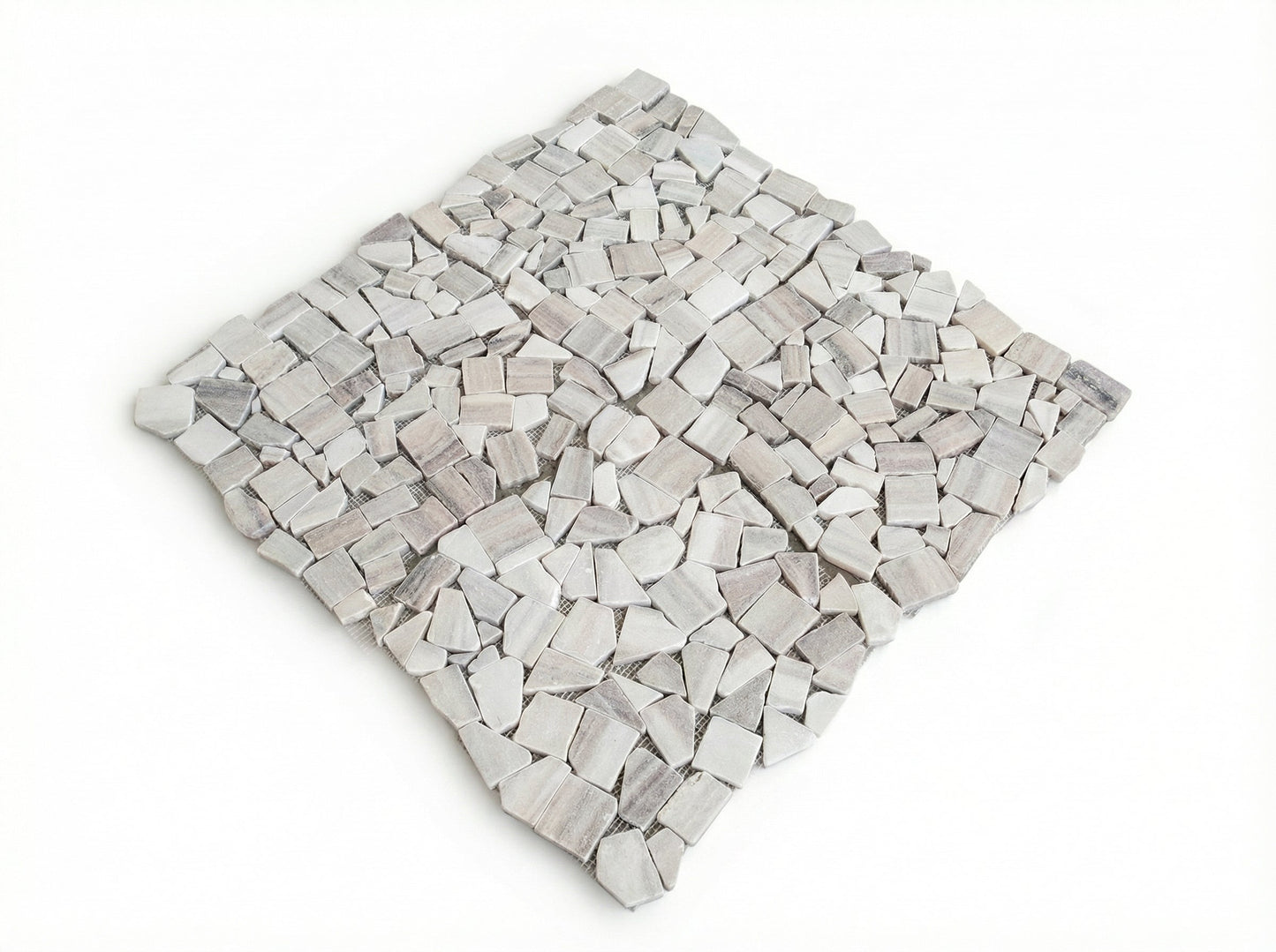 Palissandro Marble Palladiana Honed on 12" x 12" Mesh Mosaic Tile