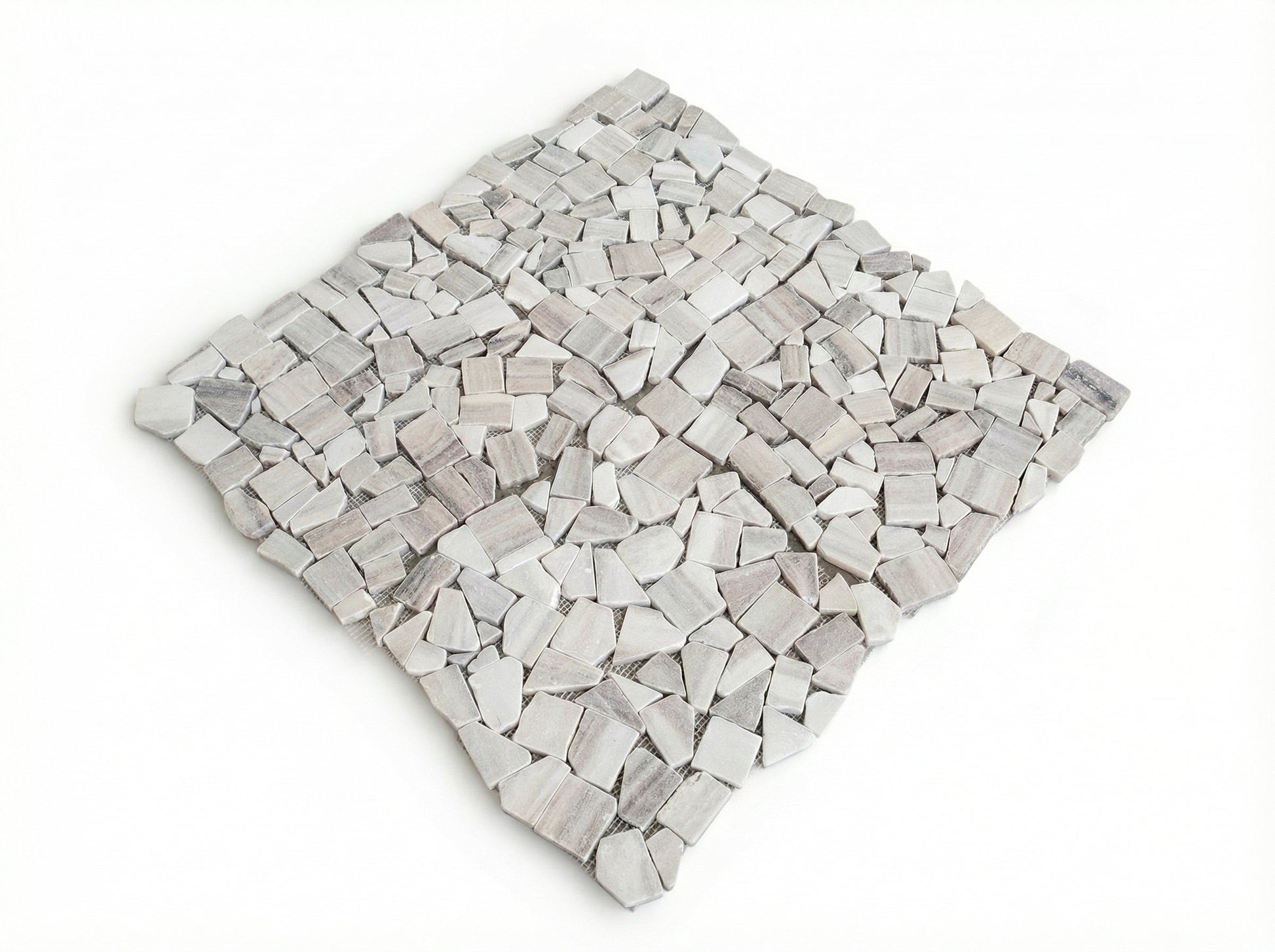 Palissandro Marble Palladiana Honed on 12" x 12" Mesh Mosaic Tile