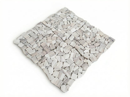 Palissandro Marble Palladiana Honed on 12" x 12" Mesh Mosaic Tile
