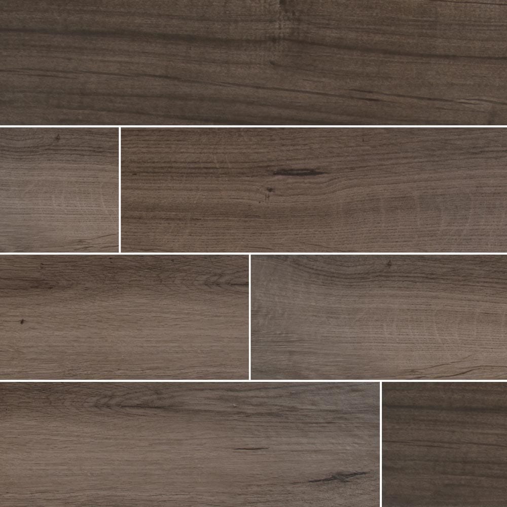 MSI Smoke Porcelain Wall and Floor Wood Look Tile 6"x36" - Palmetto Collection