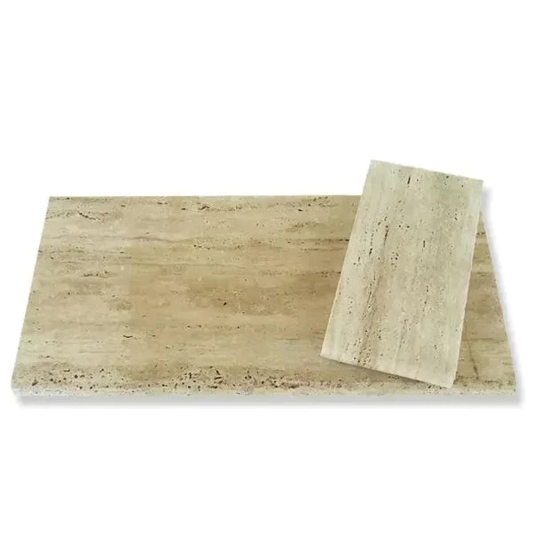 Patara Beige Vein-cut 12"x24" Tumbled Travertine Pool Coping