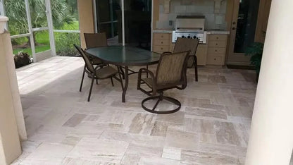 Patara Beige Vein-cut Tumbled Travertine Pavers