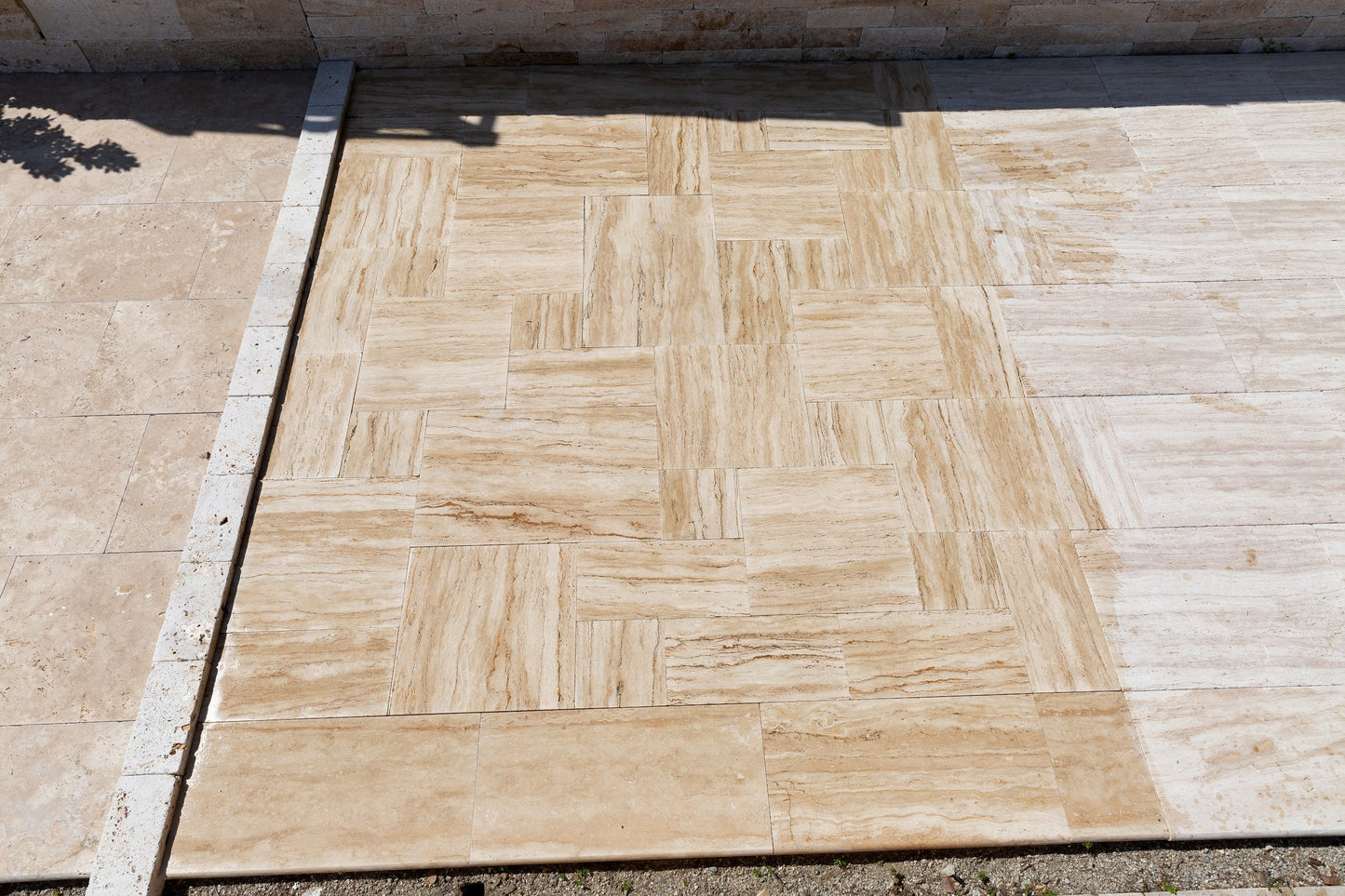 Patara Beige Vein-cut Tumbled Travertine Pavers