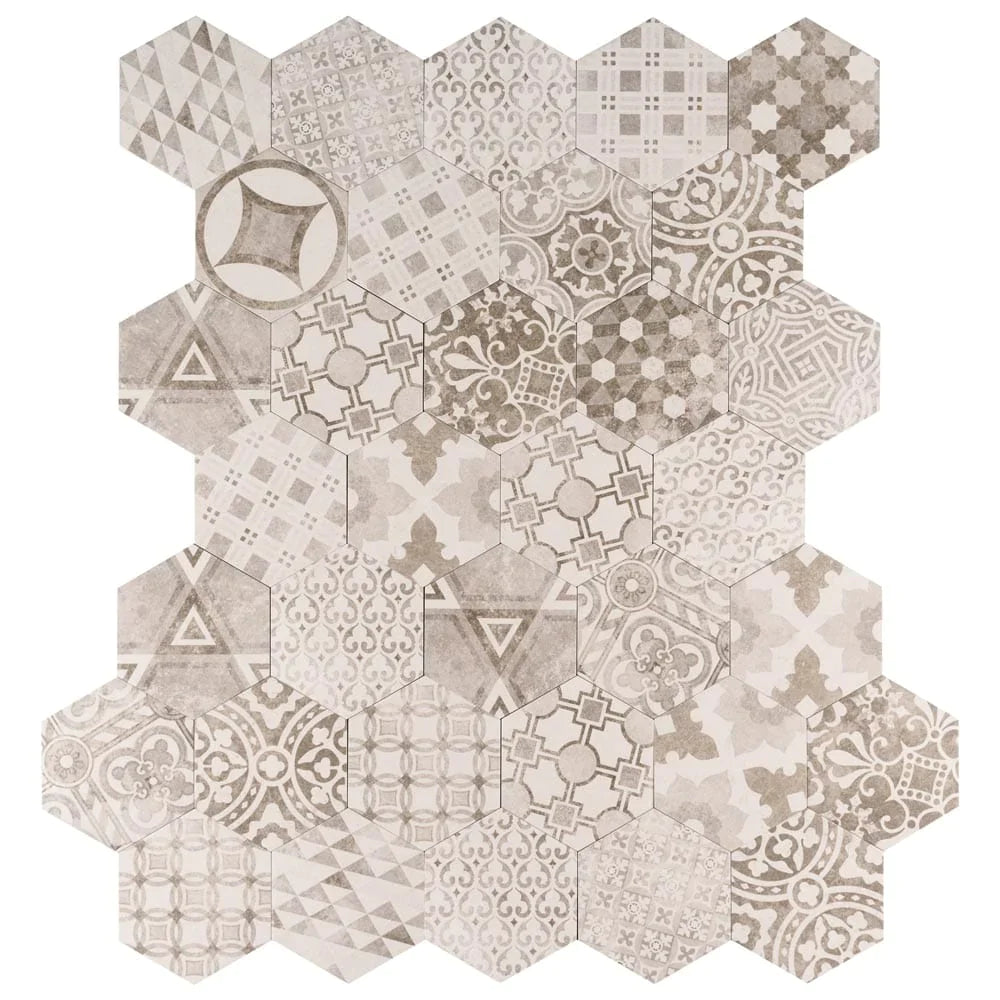 MSI Mixana Hexagon Encaustic Porcelain Wall and Floor Tile - Kenzzi Collection