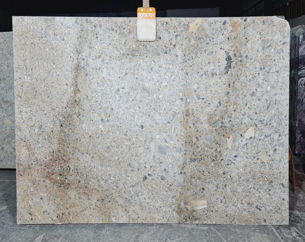 Pebble Gray Bookmatching Polished Marble Slab