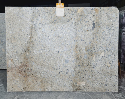 Pebble Gray Bookmatching Polished Marble Slab