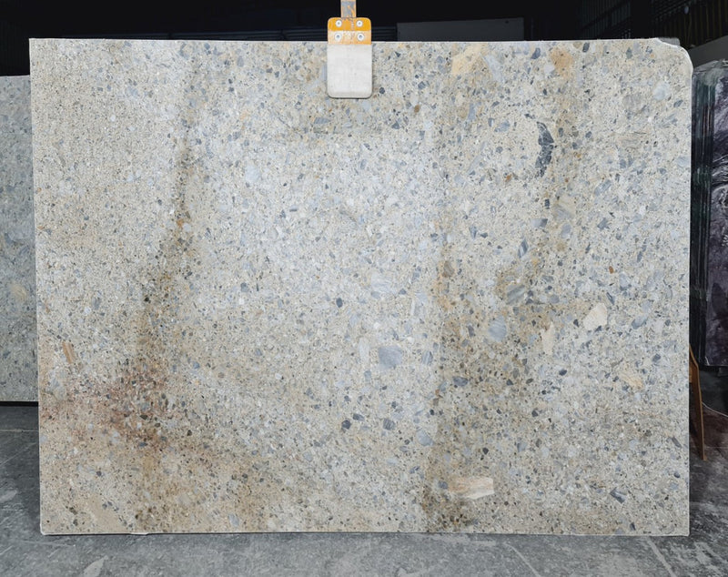 Pebble Gray Bookmatching Polished Marble Slab