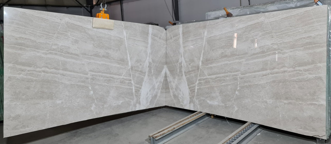 Perla Beige Bookmatching Polished Marble Slab