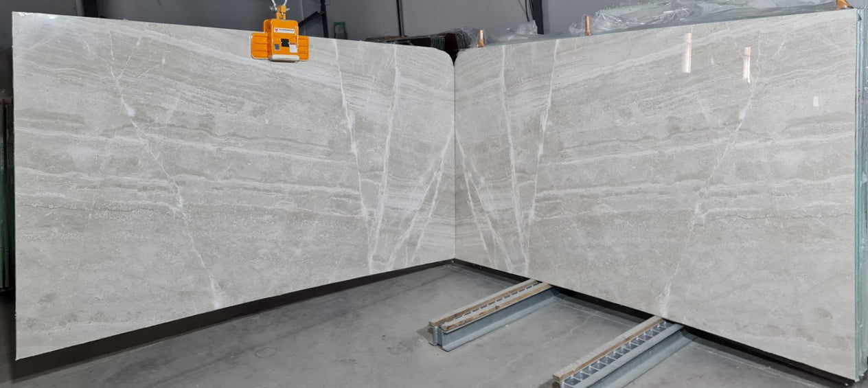 Perla Beige Bookmatching Polished Marble Slab