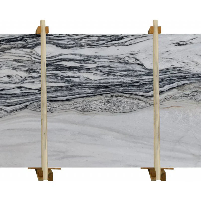 Platinum Oasis White Bookmatching Polished Marble Slab