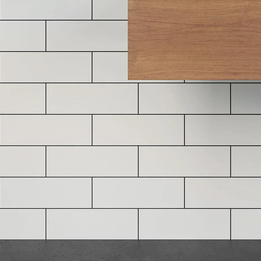 White 4x12 Polished Ceramic Subway Tile (34 pack, 10.4 sq ft/case) - Sample