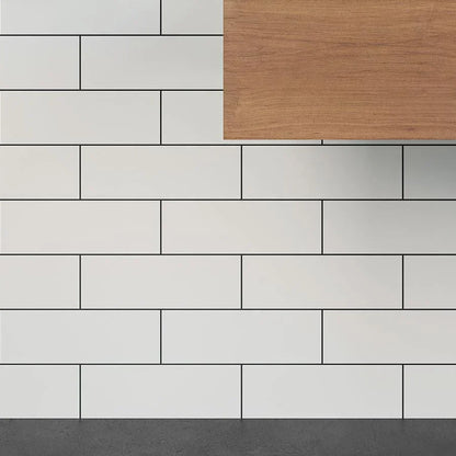 White 4x12 Polished Ceramic Subway Tile (34 pack, 10.4 sq ft/case) - Sample