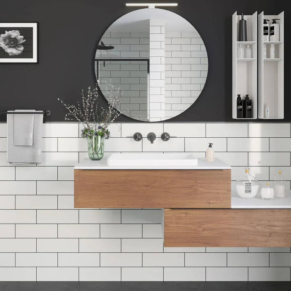 White 4x12 Polished Ceramic Subway Tile (34 pack, 10.4 sq ft/case) - Sample