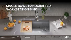 MSI SINGLE BOWL HANDCRAFTED WORKSTATION 3319