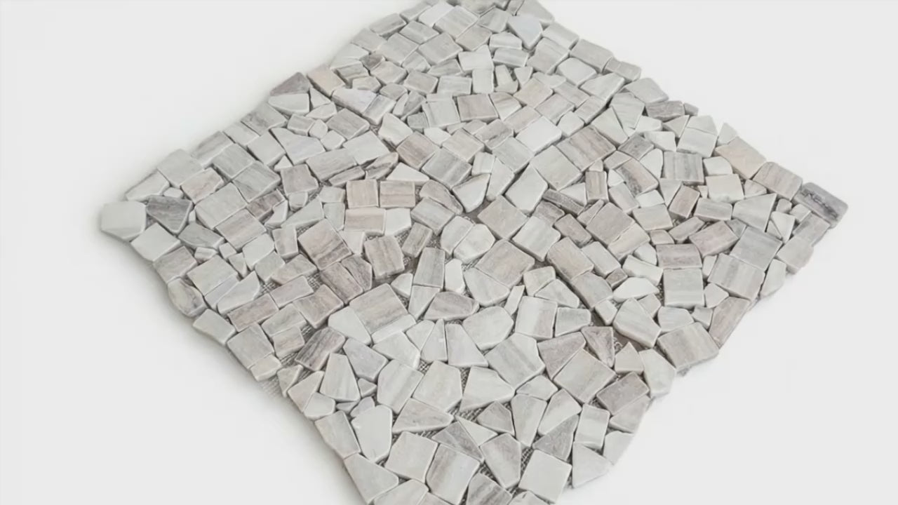 Palissandro Marble Palladiana Honed on 12" x 12" Mesh Mosaic Tile