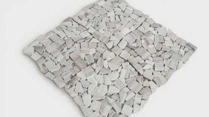 Palissandro Marble Palladiana Honed on 12" x 12" Mesh Mosaic Tile