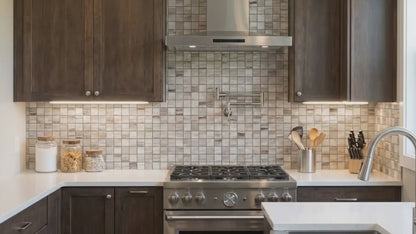 Palissandro Marble 2"x2" Polished on 12" x 12" Mesh Mosaic Tile