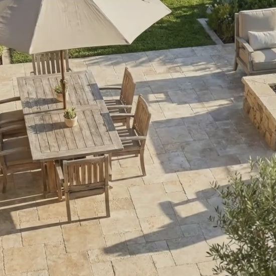 Meandros Walnut Travertine Pattern Pavers