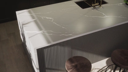 MSI Calacatta Laza Grigio™ Premium Quartz Prefabricated Countertop - Island