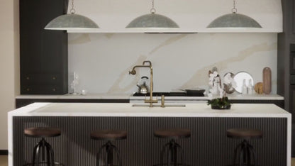 MSI Calacatta Leon Gold™ Premium Quartz Prefabricated Countertop - Island