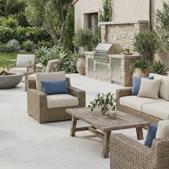 Shell Stone White Tumbled Limestone Pavers