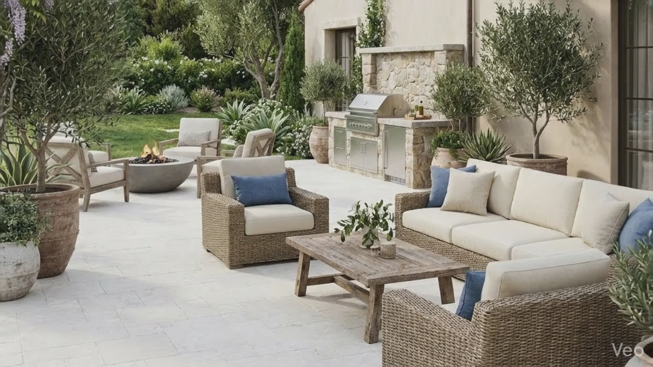 Shell Stone White Tumbled Limestone Pavers