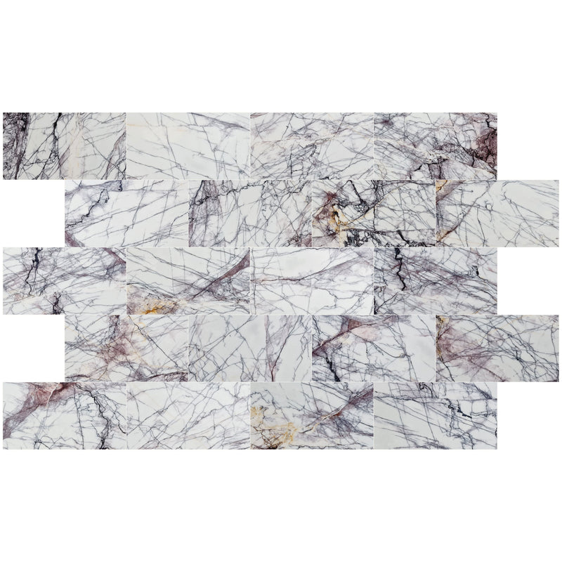 Purple Lilac Marble Polished Floor and Wall Tile