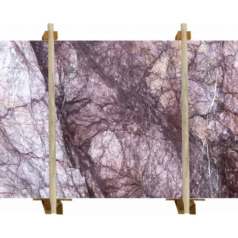 Purple Lilac Bookmatching Polished Marble Slab
