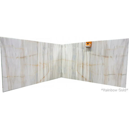 Rainbow Gold Bookmatching Polished Marble Slab