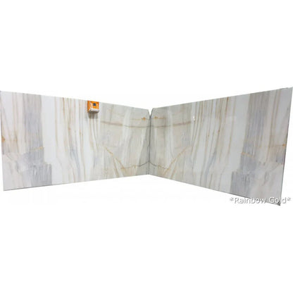 Rainbow Gold Bookmatching Polished Marble Slab