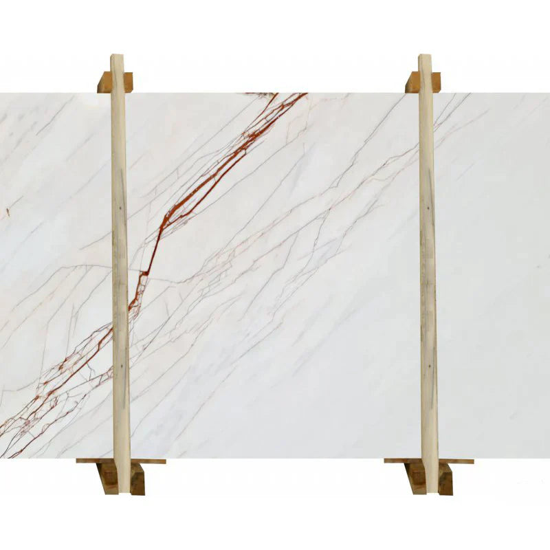 Rosso Venato White Bookmatching Polished Marble Slab