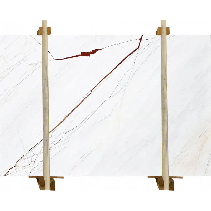 Rosso Venato White Bookmatching Polished Marble Slab