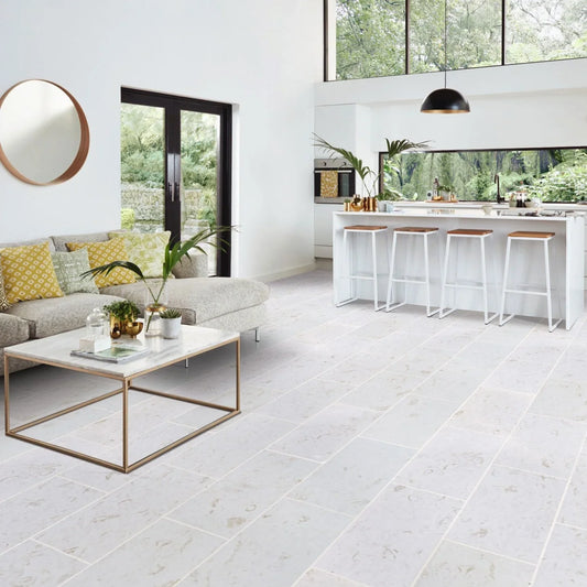 Shell Stone White Limestone Tiles Floor and Wall Tile