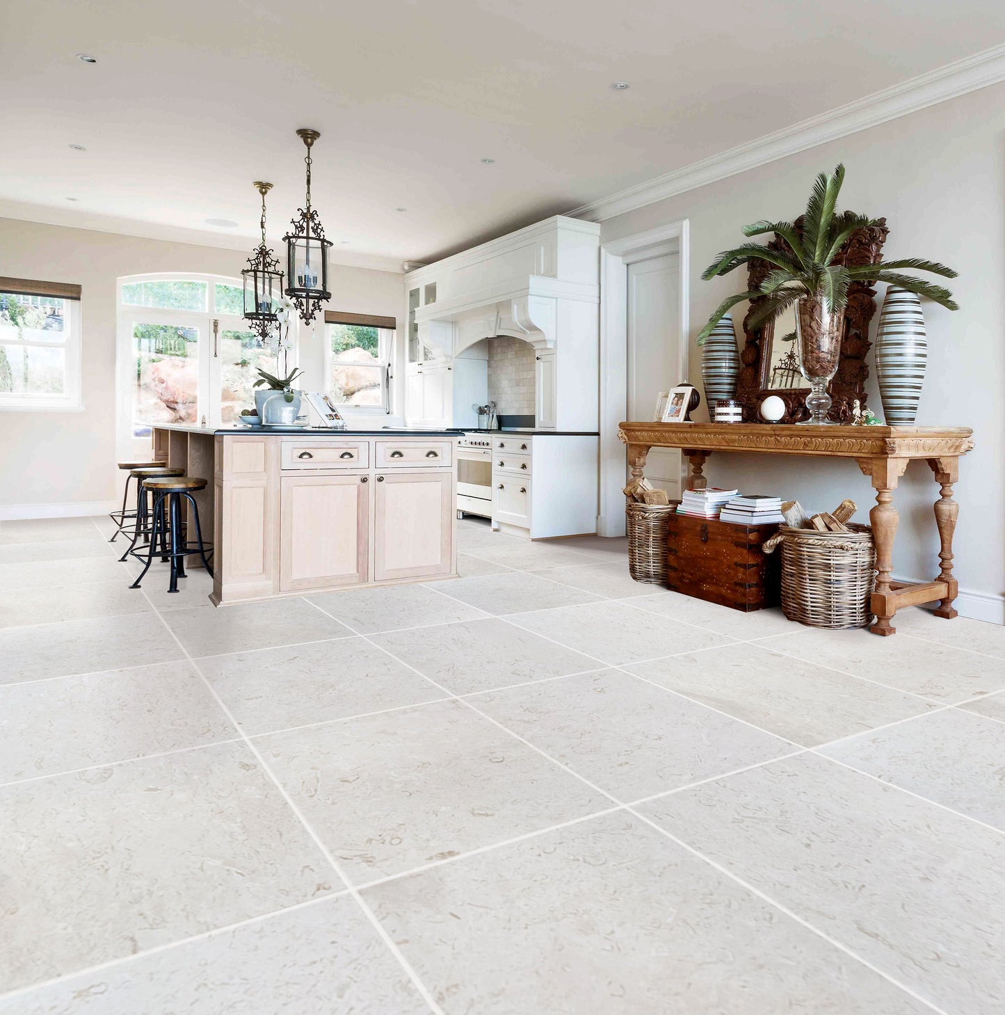 Shell Stone White Limestone Tiles Floor and Wall Tile