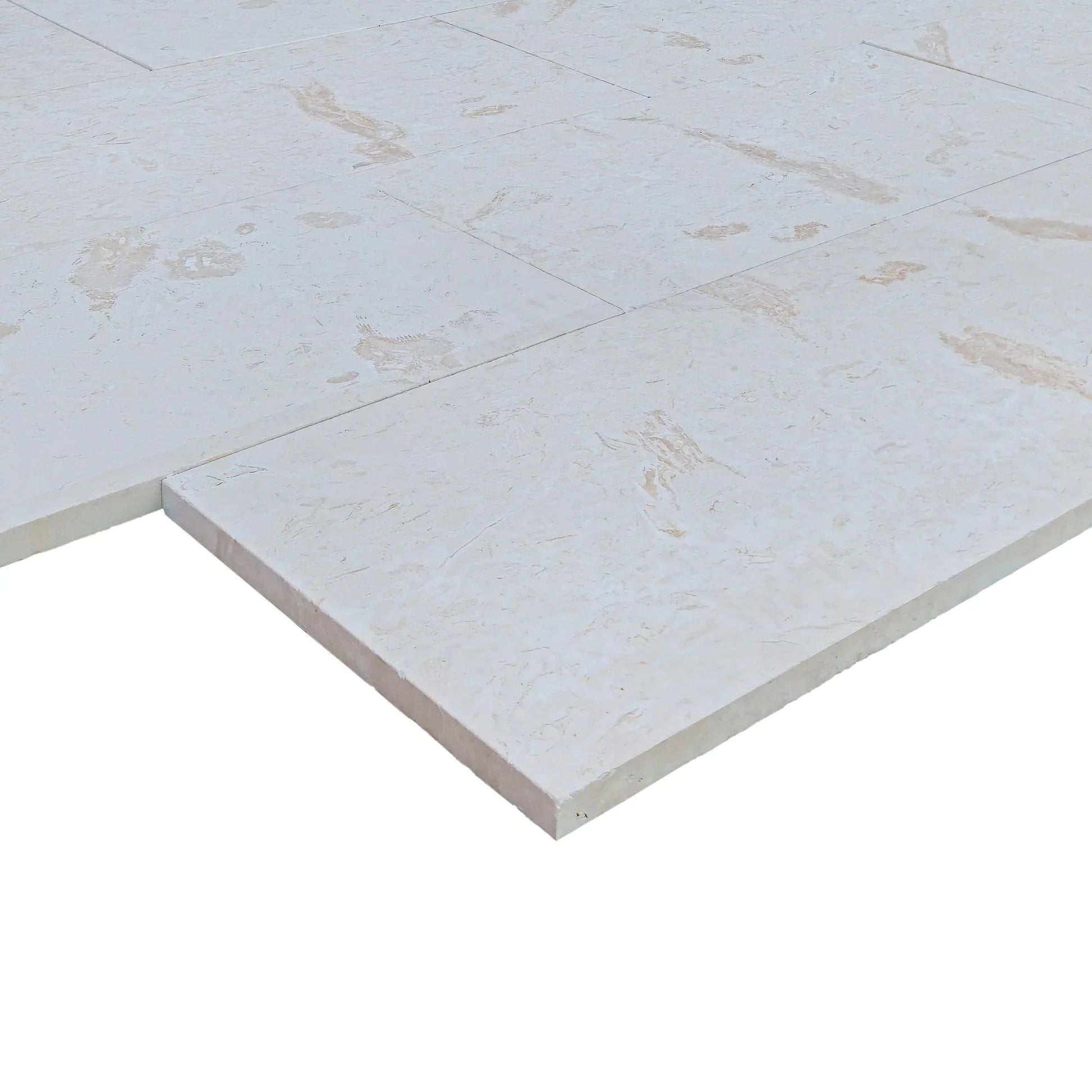 White Shell Limestone Shell Stone White Tumbled Limestone Pavers – mayausatile