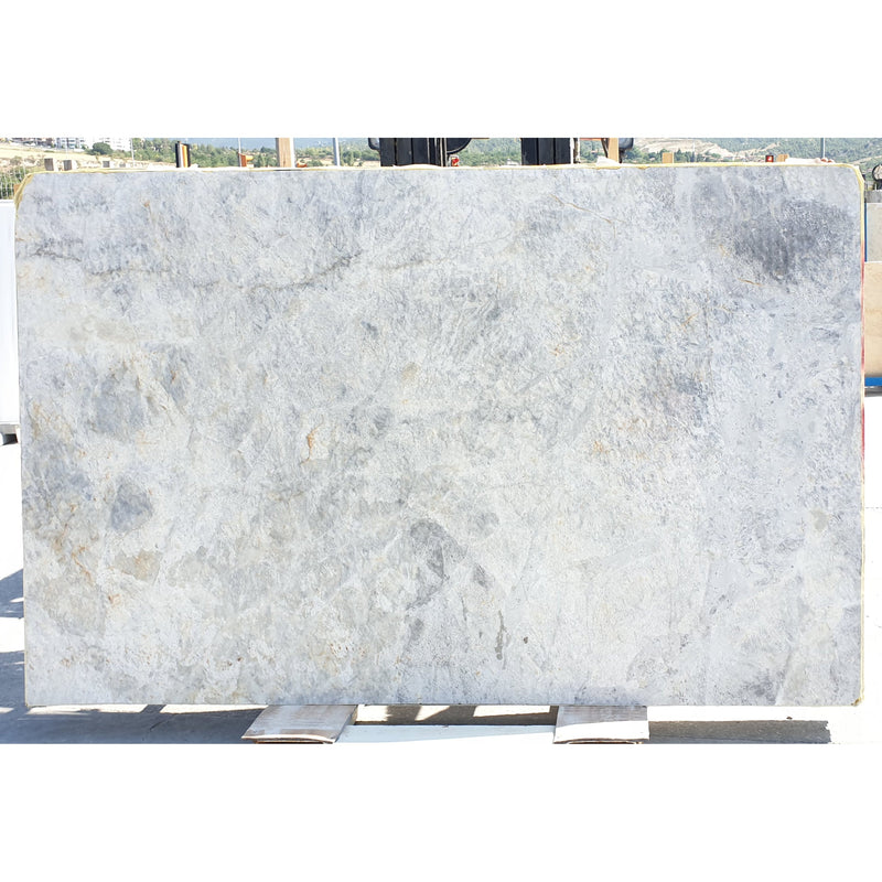 Silver Gold Bookmatching Polished Marble Slab