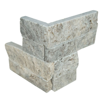 MSI Silver Travertine Mini Stacked Stone