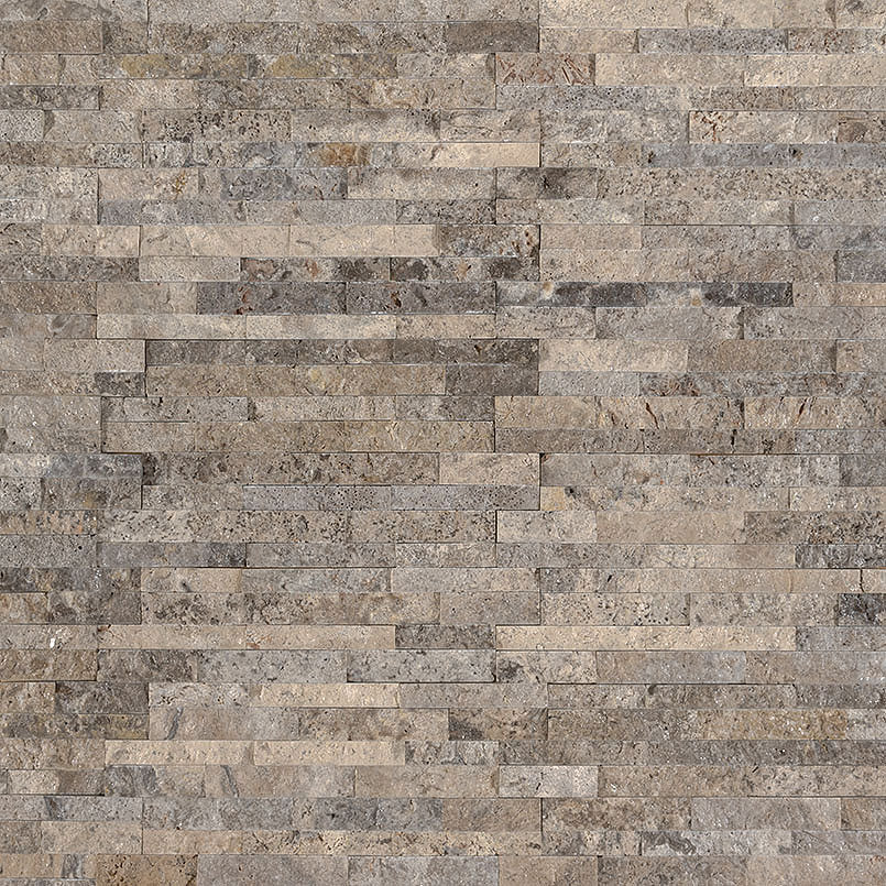 MSI Silver Travertine Mini Stacked Stone