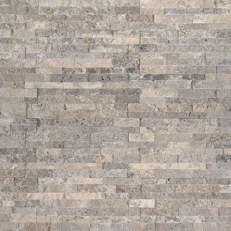 MSI Silver Travertine Mini Stacked Stone