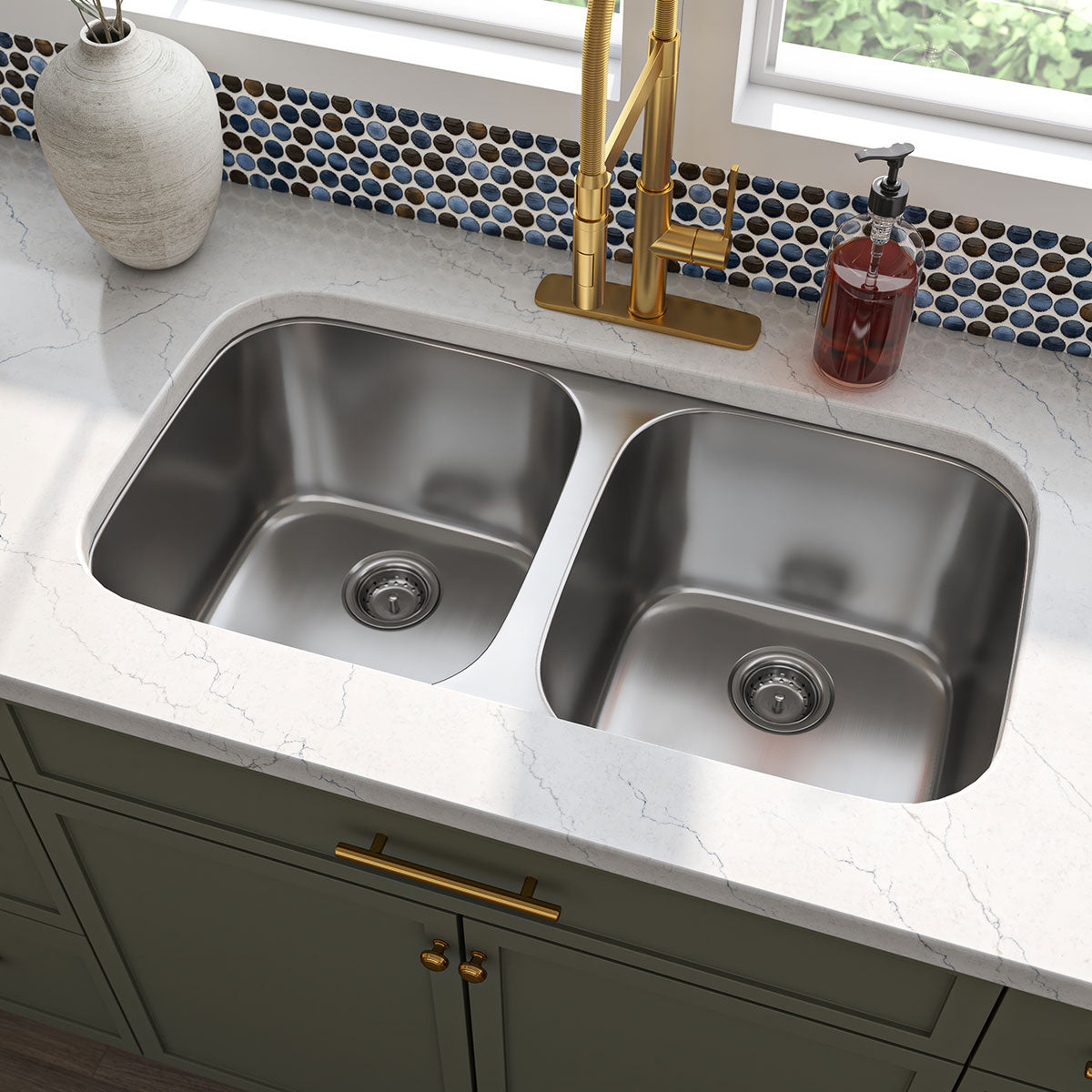 MSI DOUBLE BOWL SINK 50/50 - 3218